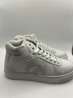 Loci style Eleven high top sneaker white and natural size 36